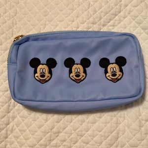 Stoney Clover Lane Small Periwinkle Cosmetic Bag w/ Mickey decals